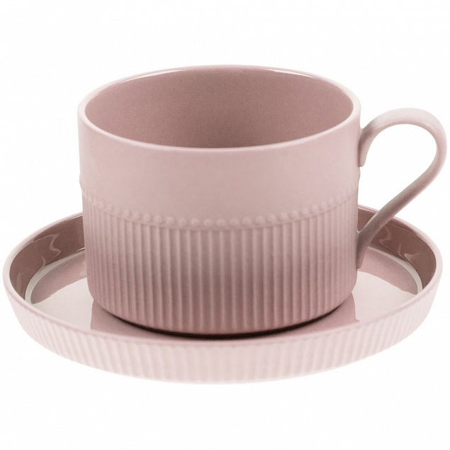 Чайная пара Pastello Moderno, розовая с логотипом в Москве заказать по выгодной цене в кибермаркете AvroraStore