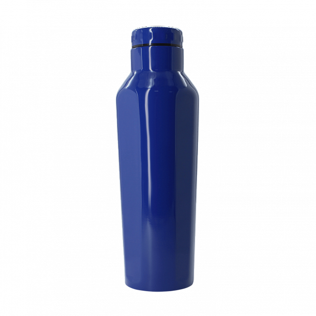 Термобутылка для напитков E-shape (синий) с логотипом в Москве заказать по выгодной цене в кибермаркете AvroraStore