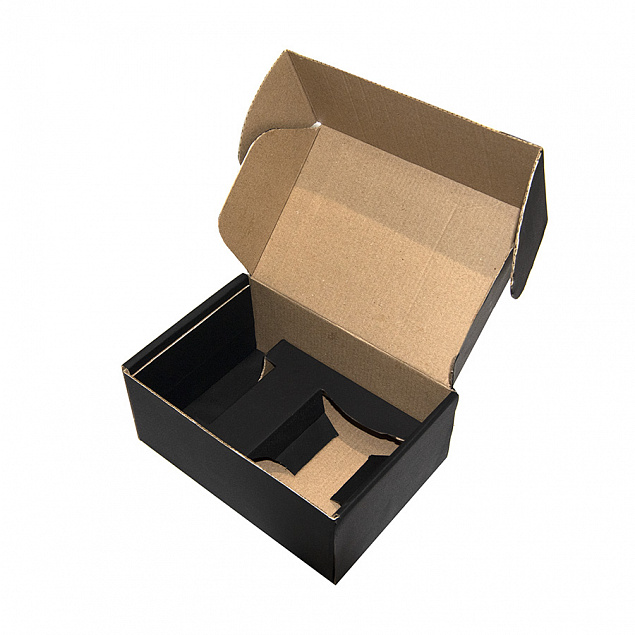 Коробка подарочная с ложементом, размер 20,5х13,5х8,5 см, картон, самосборная, черная с логотипом в Москве заказать по выгодной цене в кибермаркете AvroraStore