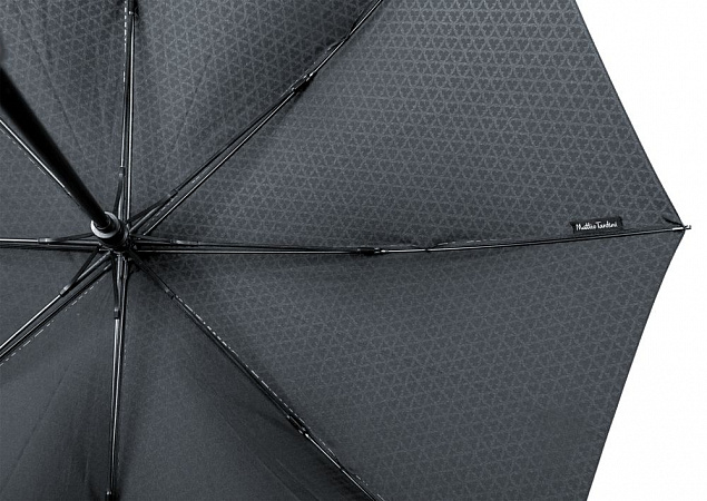Зонт-трость Alessio, черный с серым с логотипом в Москве заказать по выгодной цене в кибермаркете AvroraStore