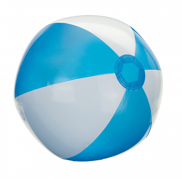 Надувной пляжный мяч ATLANTIC, бирюзовый, белый с логотипом в Москве заказать по выгодной цене в кибермаркете AvroraStore