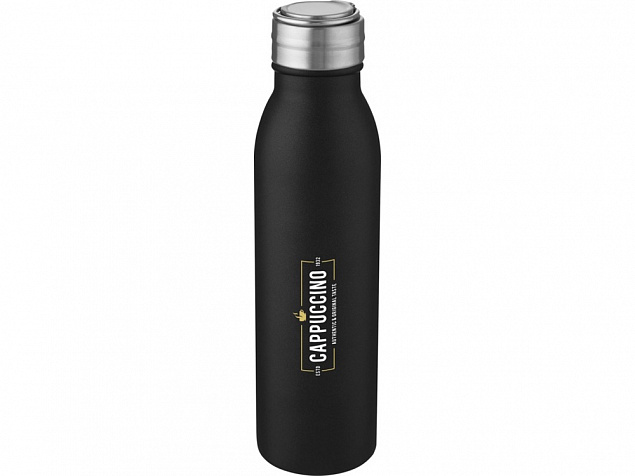 Harper, спортивная бутылка из нержавеющей стали объемом 700 мл с металлической петлей, черный с логотипом в Москве заказать по выгодной цене в кибермаркете AvroraStore