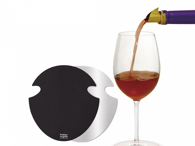 Набор аксессуаров для вина Nigota, серебристый с логотипом  заказать по выгодной цене в кибермаркете AvroraStore