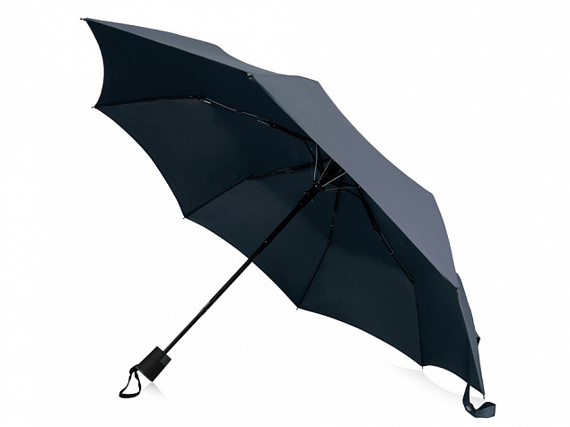 Зонт Wali полуавтомат 21, темно-синий с логотипом в Москве заказать по выгодной цене в кибермаркете AvroraStore