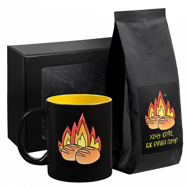 Набор «Булки горят» с кофе с логотипом в Москве заказать по выгодной цене в кибермаркете AvroraStore