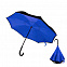 Зонт-трость механический  Chaplin, черно-синий с логотипом в Москве заказать по выгодной цене в кибермаркете AvroraStore