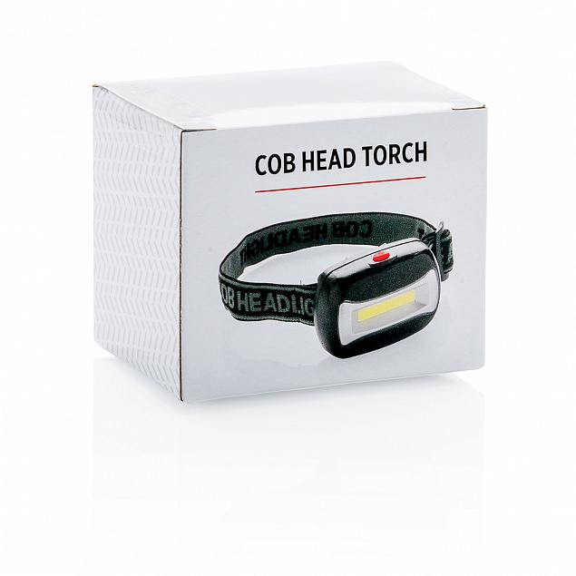 Налобный фонарь COB (Chip-on-Board) с логотипом в Москве заказать по выгодной цене в кибермаркете AvroraStore