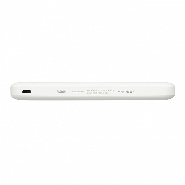 Внешний аккумулятор, Elari Plus, 10000 mAh, белый с логотипом  заказать по выгодной цене в кибермаркете AvroraStore