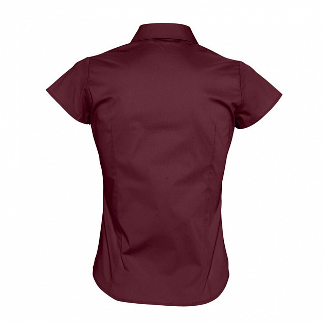 Рубашка женская с коротким рукавом Excess, бордовая с логотипом в Москве заказать по выгодной цене в кибермаркете AvroraStore