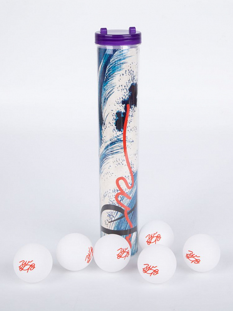 Набор из 6 мячей для настольного тенниса Pongo, белый с логотипом в Москве заказать по выгодной цене в кибермаркете AvroraStore