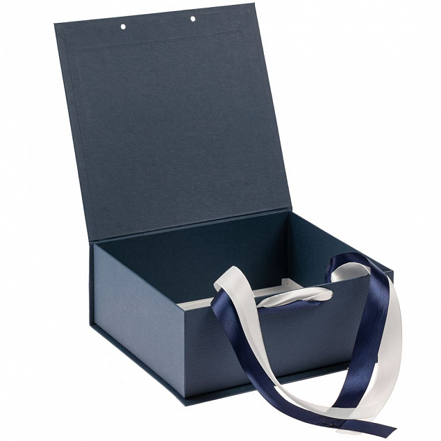 Коробка на лентах Tie Up, малая, серебристая с логотипом в Москве заказать по выгодной цене в кибермаркете AvroraStore