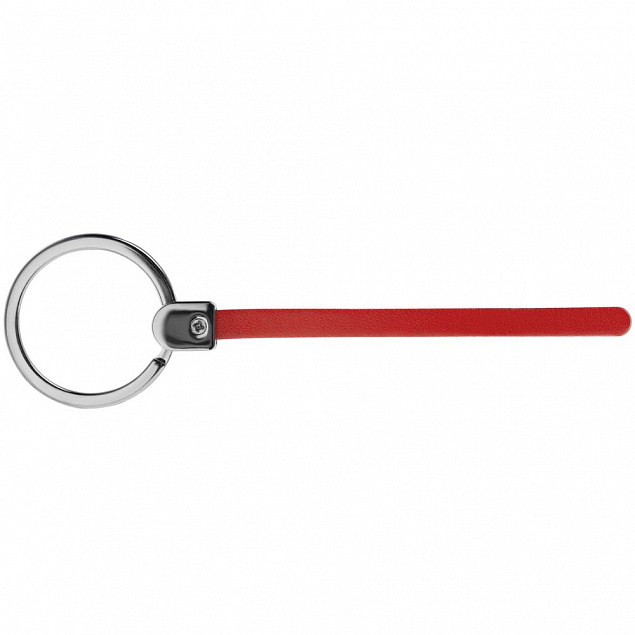 Элемент брелка-конструктора «Хлястик с кольцом и зажимом», красный с логотипом  заказать по выгодной цене в кибермаркете AvroraStore