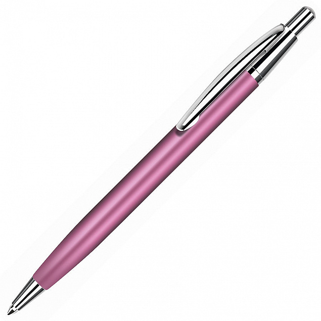 Ручка шариковая EPSILON,, розовый/хром, металл с логотипом в Москве заказать по выгодной цене в кибермаркете AvroraStore
