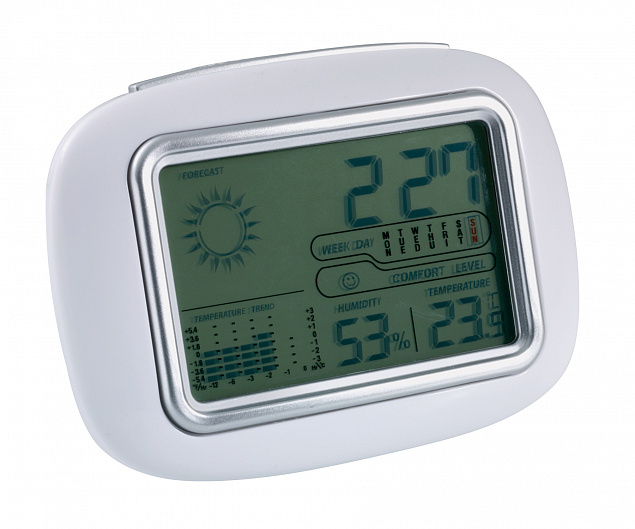 Метеостанция и часы CALOR, белый с логотипом в Москве заказать по выгодной цене в кибермаркете AvroraStore