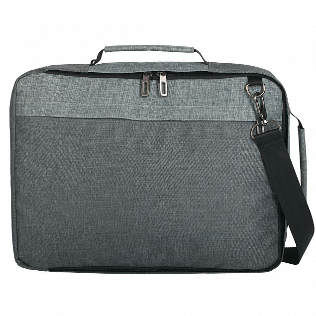 Рюкзак для ноутбука 2 в 1 twoFold, серый с темно-серым с логотипом в Москве заказать по выгодной цене в кибермаркете AvroraStore