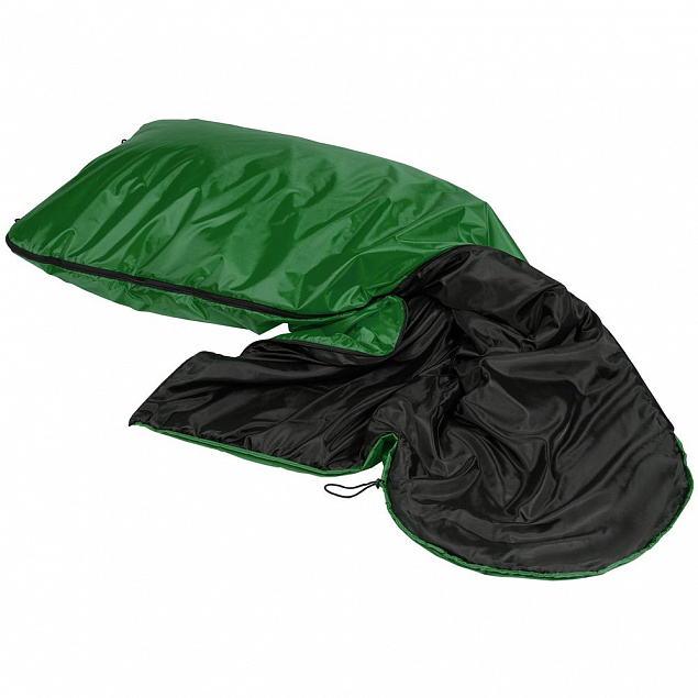 Спальный мешок Capsula, зеленый с логотипом в Москве заказать по выгодной цене в кибермаркете AvroraStore
