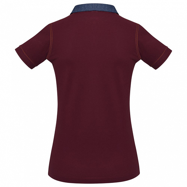 Рубашка поло женская DNM Forward бордовая с логотипом в Москве заказать по выгодной цене в кибермаркете AvroraStore
