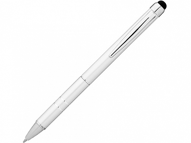 Ручка-стилус шариковая Charleston, серебристый, синие чернила с логотипом в Москве заказать по выгодной цене в кибермаркете AvroraStore