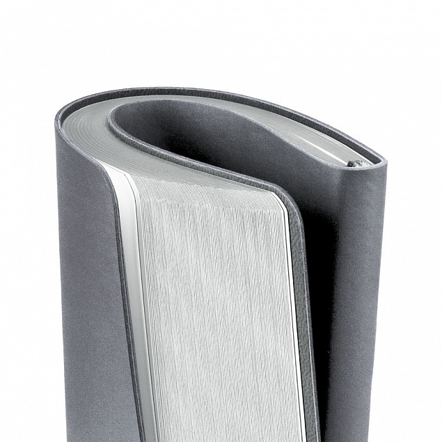 Блокнот Flex Shall, серый с логотипом  заказать по выгодной цене в кибермаркете AvroraStore