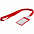 Карман для бейджа с лентой Staff, красный с логотипом в Москве заказать по выгодной цене в кибермаркете AvroraStore