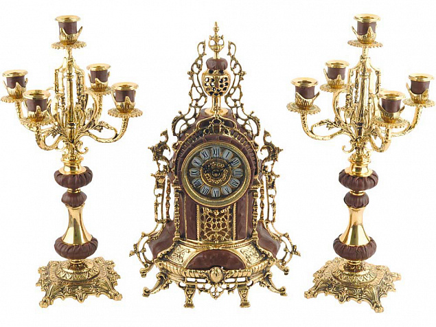 Композиция «Герцог Альба»: интерьерные часы с подсвечниками с логотипом в Москве заказать по выгодной цене в кибермаркете AvroraStore