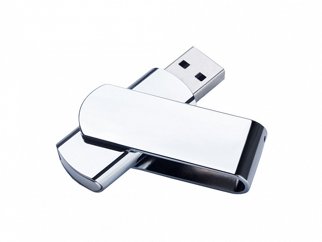 USB 2.0- флешка на 2 Гб глянцевая поворотная с логотипом в Москве заказать по выгодной цене в кибермаркете AvroraStore