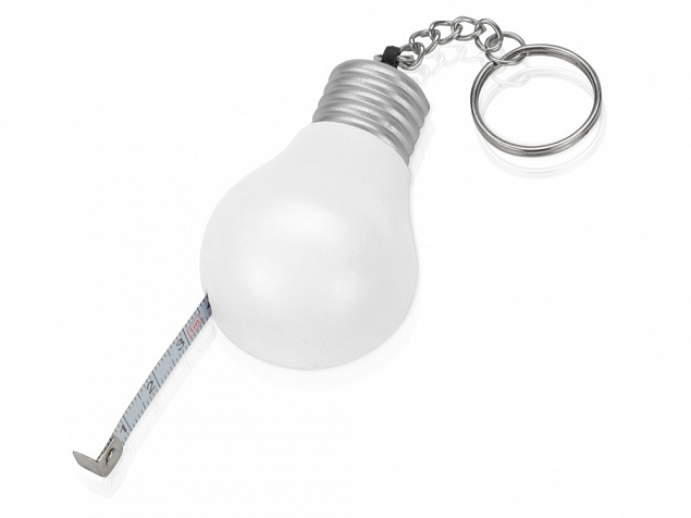 Брелок-рулетка для ключей Лампочка, 1м с логотипом  заказать по выгодной цене в кибермаркете AvroraStore