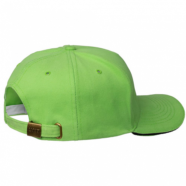 Бейсболка Unit Classic, зеленое яблоко с черным кантом с логотипом в Москве заказать по выгодной цене в кибермаркете AvroraStore