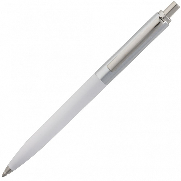 Ручка шариковая Popular, белая с логотипом в Москве заказать по выгодной цене в кибермаркете AvroraStore