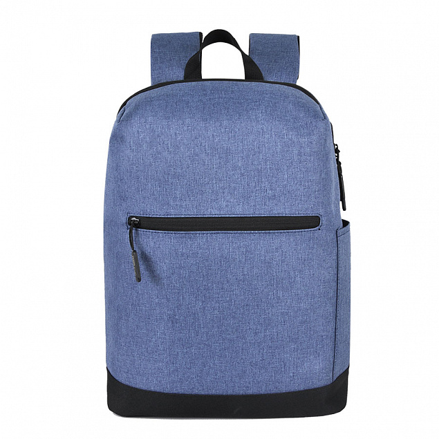 Рюкзак Boom, синий/чёрный, 43 x 30 x 13 см, 100% полиэстер  с логотипом в Москве заказать по выгодной цене в кибермаркете AvroraStore