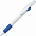 ALLEGRA, ручка шариковая, синий/белый, пластик с логотипом в Москве заказать по выгодной цене в кибермаркете AvroraStore