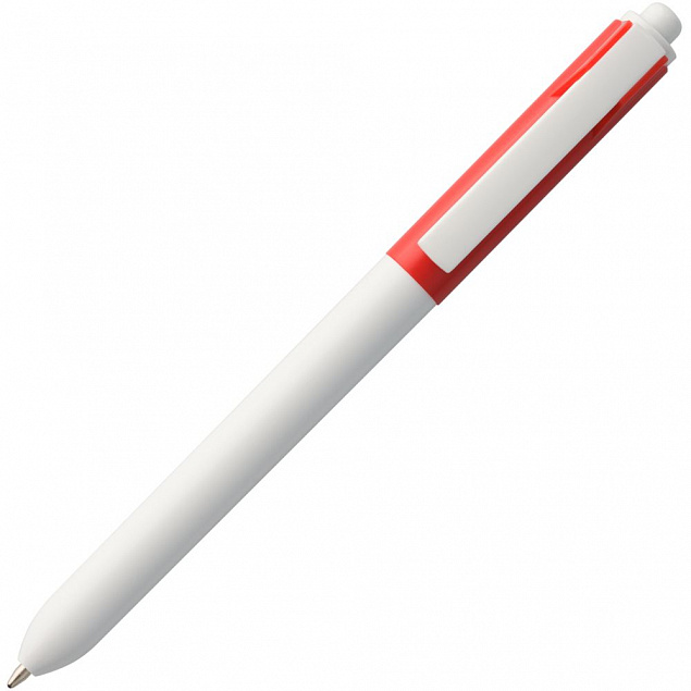Ручка шариковая Hint Special, белая с красным с логотипом в Москве заказать по выгодной цене в кибермаркете AvroraStore