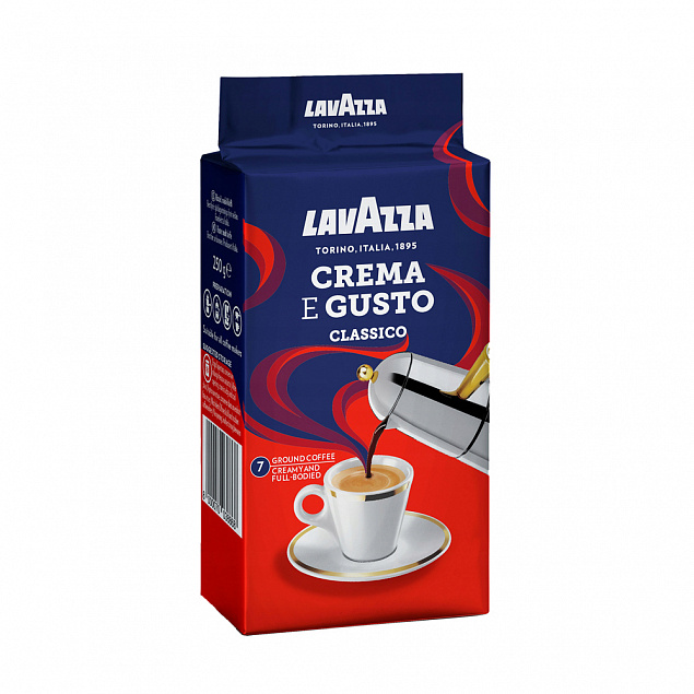 КОФЕ &quot;Lavazza&quot;  мол. пач. 250г*20 Crema e Gusto вак/уп. INT с логотипом в Москве заказать по выгодной цене в кибермаркете AvroraStore