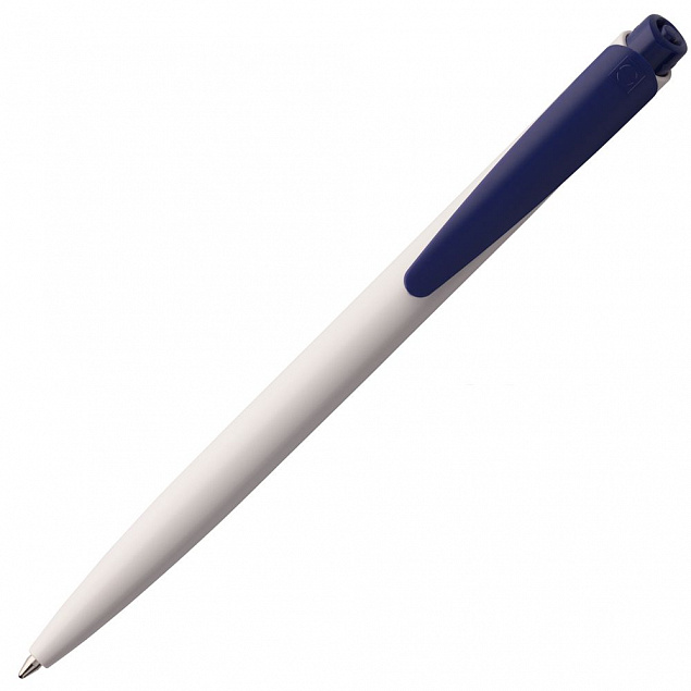Ручка шариковая Senator Dart Polished, бело-синяя с логотипом в Москве заказать по выгодной цене в кибермаркете AvroraStore