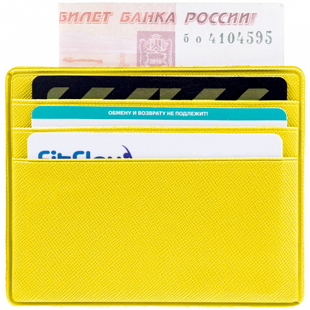 Чехол для карточек Devon, желтый с логотипом в Москве заказать по выгодной цене в кибермаркете AvroraStore
