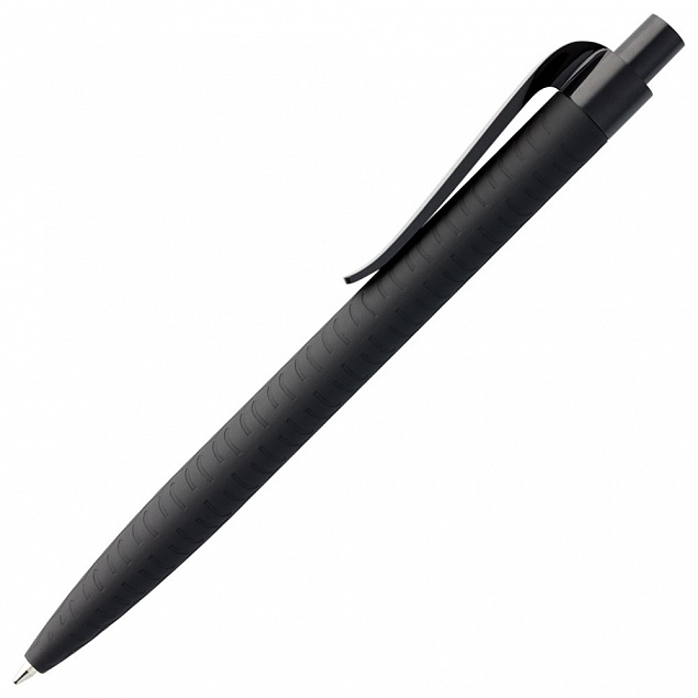 Ручка шариковая Prodir QS03 PRP Tyre Soft Touch, черная с логотипом в Москве заказать по выгодной цене в кибермаркете AvroraStore