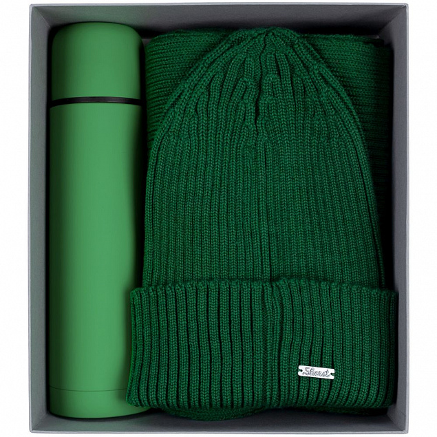 Набор Warm Walk, зеленый с логотипом в Москве заказать по выгодной цене в кибермаркете AvroraStore