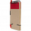 Блокнот на кольцах Eco Note с ручкой, красный с логотипом в Москве заказать по выгодной цене в кибермаркете AvroraStore