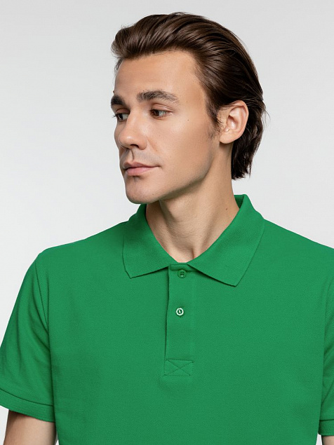Рубашка поло мужская Virma Premium, зеленая с логотипом в Москве заказать по выгодной цене в кибермаркете AvroraStore