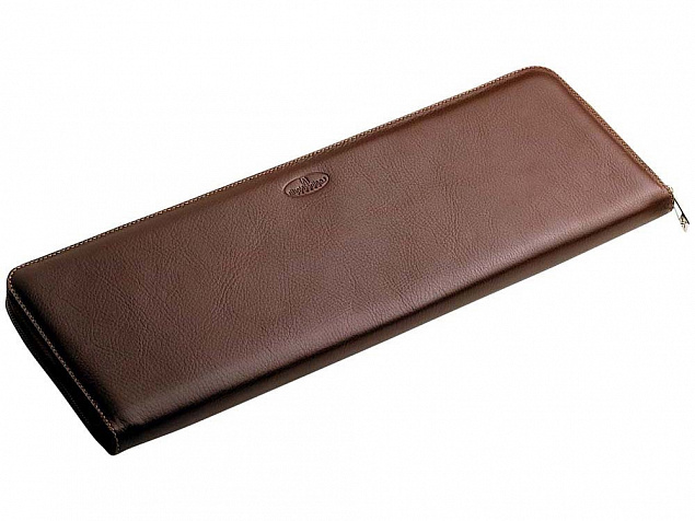Чехол для галстуков Leather North, коричневый с логотипом в Москве заказать по выгодной цене в кибермаркете AvroraStore