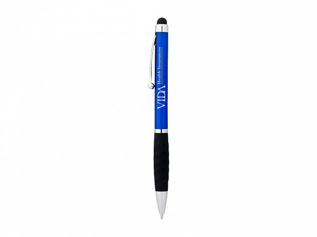 Ручка-стилус шариковая Ziggy черные чернила, синий/черный с логотипом в Москве заказать по выгодной цене в кибермаркете AvroraStore