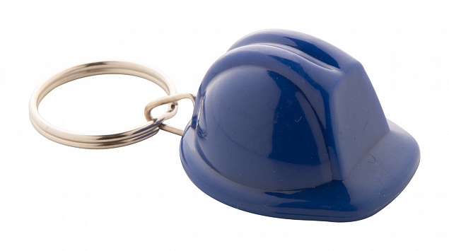 Брелок каска, синий с логотипом в Москве заказать по выгодной цене в кибермаркете AvroraStore
