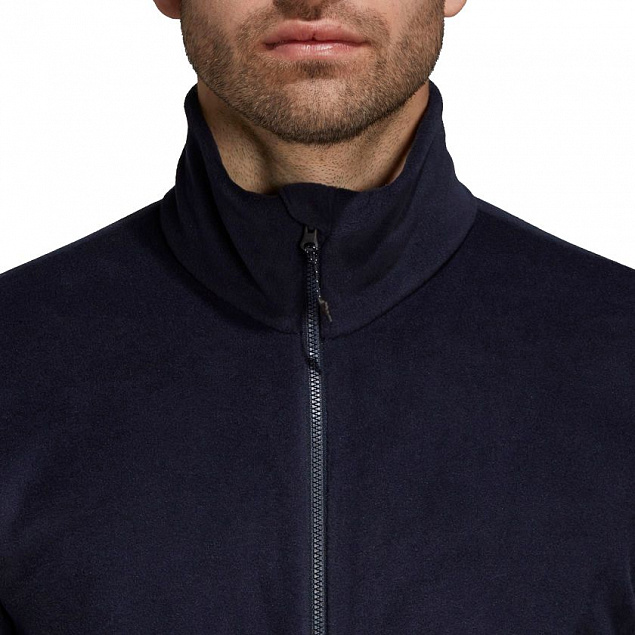 Куртка флисовая мужская Tivid, синяя с логотипом в Москве заказать по выгодной цене в кибермаркете AvroraStore