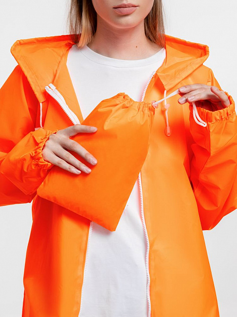 Дождевик Rainman Zip, оранжевый неон с логотипом  заказать по выгодной цене в кибермаркете AvroraStore