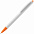Ручка шариковая Tick, белая с оранжевым с логотипом в Москве заказать по выгодной цене в кибермаркете AvroraStore