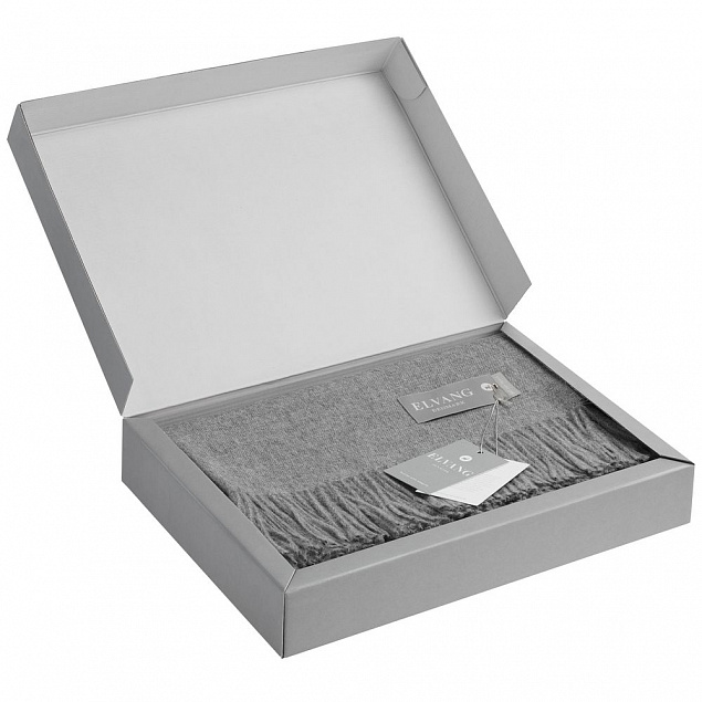 Плед Luxury, серый с логотипом в Москве заказать по выгодной цене в кибермаркете AvroraStore