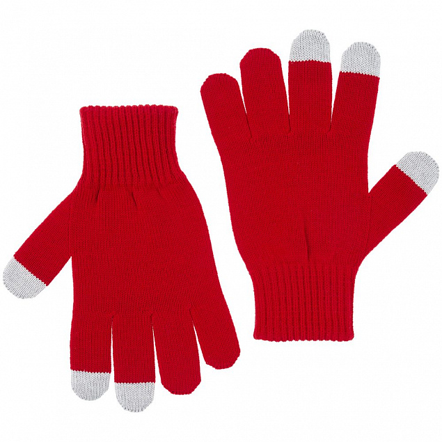 Перчатки сенсорные Real Talk, красные с логотипом  заказать по выгодной цене в кибермаркете AvroraStore