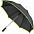 Зонт-трость Highlight, черный с зеленым с логотипом  заказать по выгодной цене в кибермаркете AvroraStore