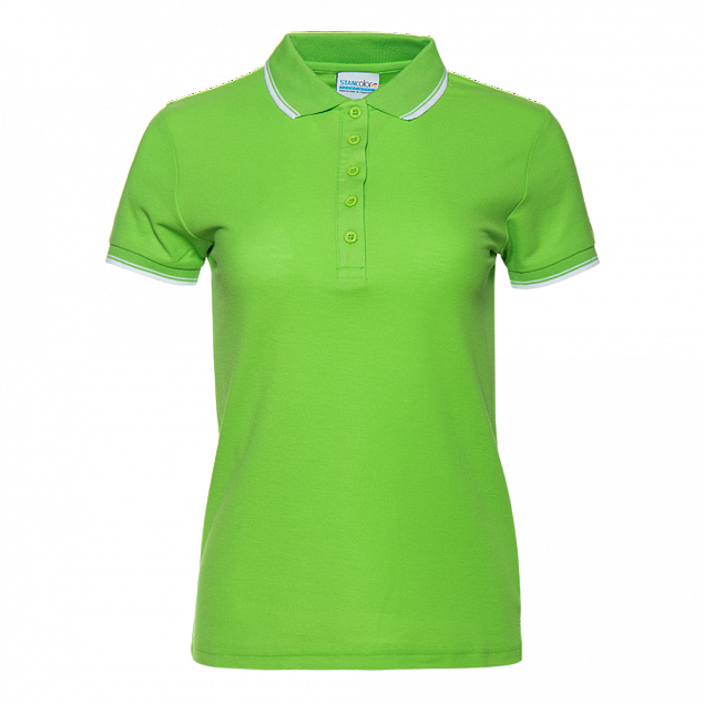 Рубашка поло Рубашка 04BK Ярко-зелёный с логотипом  заказать по выгодной цене в кибермаркете AvroraStore