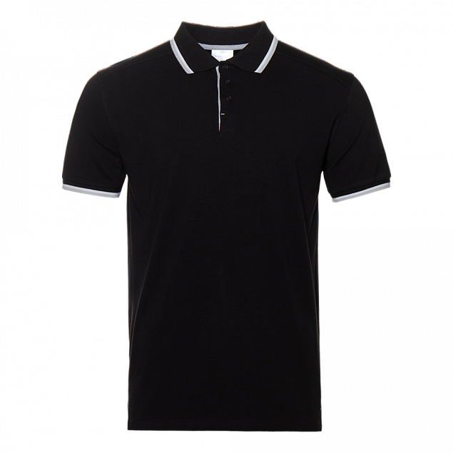 Рубашка поло Рубашка мужская 05 Чёрный с логотипом в Москве заказать по выгодной цене в кибермаркете AvroraStore